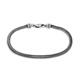 Zhaoliang square braid platinum bracelet for men and women PT950 platinum fashionable electric black craft couple gift 11.21 grams long 19cm wide about 3mm