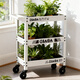 LAOA old A industrial style mobile trolley storage rack trolley three-layer tool trolley cream white LA125303