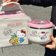 Kachi Muning Hellokitty instant noodle bowl stainless steel double-layer insulated belt lunch box cute lunch box for students and office workers tableware + heat insulation and anti-scalding Hello Kitty 1300ML (free thermal bag)