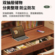 Huixun solid wood desk student home with bookshelf writing desk study room simple office computer desk bedroom bedside study table walnut color #desk + bookshelf 120cm*60cm*75cm total height 109cm