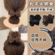 Maillard Knitted Bow Ball Head Clip Women's Hair Clip Hair Ornament Hair Artifact Fixed Claw Clip Hair Clip Maillard Dark Brown Wool Clip 1