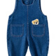 G.DUCKKIDS baby denim overalls spring and autumn one-year-old boys and girls fashionable and cute jumpsuits children pp pants baby pants blue 80