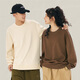 Baleno Spring and Autumn New Couple Style Heavy Sweater Small Boys Look Tall and Thin Casual Loose Commuting Trendy Brand Jacket Round Neck Sweater - Light Rice #Solid Color L