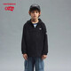 newbalance nb children's clothing 25 years spring new style men's and girls' hooded jacket adjustable windbreaker jacket 7AF12013 7AF12013-BK black 110 cm