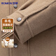 Romon wool double-sided woolen jacket for men, thickened lapel woolen woolen coat, autumn and winter casual lapel for young and middle-aged people