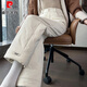 Pierre Cardin Pantalones acolchados Ropa exterior de invierno para mujer 2025 Nuevo noreste engrosado - 40 grados Pantalones de algodón rectos pequeños extremadamente fríos Caqui L Recomendado 111-120 Jin Jin equivale a 0,5 kg
