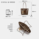 CinvaiKrose large-capacity bag women's bag 2025 new college student tote bag commuting shoulder bag birthday gift for girlfriend Brown Brown [Give away ornament] Send girlfriend wife's heart