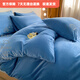 Mercury series 120 count high-end milk velvet bed four-piece set thickened warm quilt cover baby velvet bed sheet light luxury high-end Bear-Baolan anti-static + non-shedding + thickening bed sheet style 1.5 four-piece set-quilt cover 150x200 anti-static + non-linting + thickening