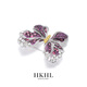 HKHL full diamond butterfly brooch for women, exquisite niche design, luxurious corsage and scarf buckle, holiday birthday gift for mom, butterfly brooch + light luxury gift box