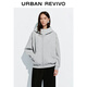 
UR2025 autumn new women's casual daily hooded zipper ultra-loose jacket UYY150093 medium gray flower gray (slightly loose) M (M-L)