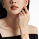 Chow Tai Fook Hollow Sparkling Sugar Cube Stars Pure Gold Earrings and Earrings for Women as Birthday Gifts EOF1673 Priced at about 1.8g (labor cost 260)