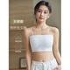 LangSha (LangSha) ice silk seamless underwear women's tube top anti-exposure suspender tops women's vests student girls chest wrap thin autumn white one-line beautiful back anti-exposure L (70-100Jin Jin equals 0.5 kg)