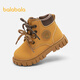 Balabala children's boots Martin boots for girls and boys 2025 new autumn and winter plus velvet short boots trendy rhubarb boots 209425141222