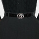 Gucci (Gucci) Женская черная кожаная кожа двойной G Multycolor Crystal Beartle 3 См 7955630GAUG1047 70