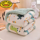 G.DUCKKIDSA type knitted cotton baby quilt, beanie quilt, children's winter quilt, winter kindergarten small quilt quilt, spring and autumn quilt core, Little Dinosaur type a maternal and infant knitted cotton + beanie fleece 100*120 winter quilt 2Jin Jin equals 0.5 kg for infants