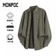 MONPOC Hong Kong style retro shirt men's spring and autumn style couple high-end casual long-sleeved shirt jacket MOC01 military green 4XL