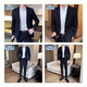 Romon Suit Men Four Seasons Men Work Business Banquet Formal Banquet Costume mince Robe de mariée de marié