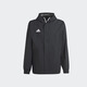 Adidas football training sports hooded jacket men's autumn Adidas official IK4010 black XL