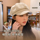 XUEXIMAN hat for women, high-end duck bill octagonal hat, fashionable beret, versatile, face-showing, small, simple, adjustable newsboy hat