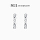 Trendy Acer Platinum PT950 platinum diamond earrings for women, simple C-shaped earrings for girlfriend’s birthday gift, single style