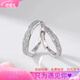 PT950 platinum couple rings, niche design platinum ring, open ring wedding ring, Valentine's Day gift for girlfriend, Galaxy female ring (closed ring, please note the size), light luxury model
