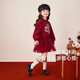 JELLYBABY bear splicing mesh high-end autumn new product medium and large children's sweatshirt skirt girl's dress fashionable and fashionable