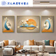 Living room decoration sofa background wall hanging 2025 new light luxury high-end wall Fulu high-end wall left JD15850 crystal painting ps black frame [glossy]