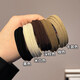 Durable black elastic hair band women's high ponytail hair rope headband leather case simple and versatile rubber band hair accessories mixed color 5 pieces (OPP bag)