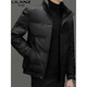 L Lilang's down jacket men's winter stand collar business casual young and middle-aged short lightweight fashionable jacket men's black 2369 3XL