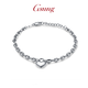 GsunG platinum love bracelet for women PT950 pure platinum love shape pig nose chain as a gift for your girlfriend. Priced by gram. Contact before bidding.