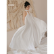 
LISM International first-line brand bride's morning robe, morning tired French niche light wedding dress engagement and get a certificate white skirt white (spot-delivered within 48 hours) S