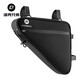Rock Brothers bicycle bag, front bag, upper tube bag, triangular beam bag, mountain road bike saddle bag, tool riding equipment, black 1.5L