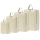 Yusenyi travel storage bag suitcase storage bag business trip essential clothing underwear compression packaging organizer travel beige compression four-piece set