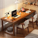 Desk computer table desk dresser large size study table student home rectangular writing table workbench 15MM thick walnut color 180*60*75