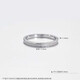 Laofu gold platinum fixed mouth cat eye plain ring, simple and versatile plain ring, about 2.5g, ring number 13
