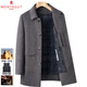 MONTAGUT double-sided cashmere coat for middle-aged and elderly men winter casual warm woolen daddy mid-length coat khaki S 165/84A