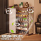 Small craftsman material shoe rack door multi-layer home simple dormitory storage shoe cabinet storage shoe rack five layers 50