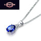 Lin light white diamond pendant with colored gemstones customized tanzanite necklace
