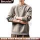 Bmuvlss high-end brand men's American retro Henry collar men's sweater 2025 autumn and winter new loose sweater for men oatmeal color L suitable for 130-150Jin Jin equals 0.5 kg