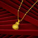 Luanjie Old Phoenix 999 Hong Kong Sand Gold Filigree Hollow Lucky Bag Pendant Necklace Exquisite Sparkling Fake Gold Simulation Cannot Fall Off
