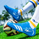 Double star football shoes for men, teenagers, middle school students, adults and children, tf nail-breaking sports competition special training, sky blue 38