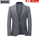 BOSS spring and summer lightweight men's suit tops high-end business casual suit jackets men's single suit no ironing No. 1611 XL 180 suitable for 135-150 Jin Jin equals 0.5 kg