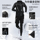 KAFANLIN sports suit men's running fitness clothes autumn and winter tight-fitting quick-drying clothes training morning running cycling clothes sports three-piece suit plus velvet to keep warm S