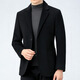 SEVEN 7 Qi brand autumn and winter double-sided cashmere suit for middle-aged men and dads woolen jacket high-end wool business casual suit 2291 black double-sided woolen M 170/48