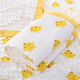 Chimo baby bath towel pure cotton gauze blanket soft absorbent newborn blanket baby bath children's towel quilt wide edge six-layer gauze bath towel-Little Yellow Chicken 1 piece 105x105cm