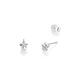 Chow Tai Sang platinum earrings for girls PT950 five-pointed star platinum earrings earrings ear care birthday gift for women with platinum ear plugs