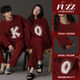 Modal wedding pajamas couple coral velvet winter plus velvet thickened flannel red animal year festive home wear set H-897V55V+10 M female + male XL