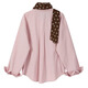 CHOCOOLATE it women's pure cotton trendy brand pink lapel long-sleeved shirt women's autumn and winter loose shirt women's top 2025 new pink (with scarf) S