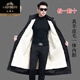 Classic car winter knee-high sheepskin coat original ecological sheepskin one-piece hooded casual party jacket for middle-aged and elderly people black 2XL 140-160Jin Jin equals 0.5 kg