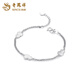 Lao Fengxiang PT950 platinum honeycomb gourd bracelet for women, new high-end Fulu bracelet, birthday gift for girlfriend and wife PT950 platinum honeycomb gourd bracelet, about 4.9g